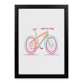 Road Bike 80s Style - Framed poster (27 × 37 cm) - black - Front