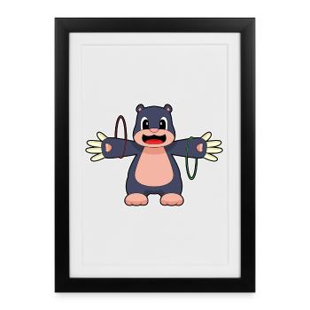 Gymnastique d’entraînement Mole Fitness Hoop - Affiche encadrée (27 × 37 cm) - noir - Devant