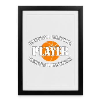 BASKETBALL PLAYER - Framed poster (27 × 37 cm) - black - Front