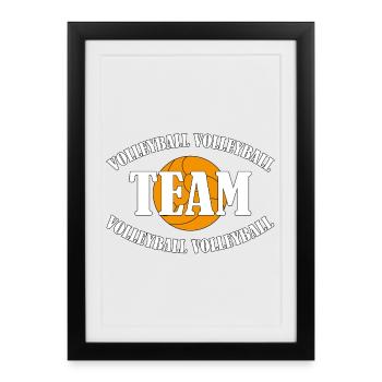 VOLLEYBALL TEAM - Framed poster (27 × 37 cm) - black - Front
