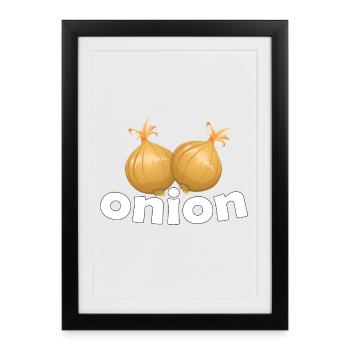 ONION - Framed poster (27 × 37 cm) - black - Front