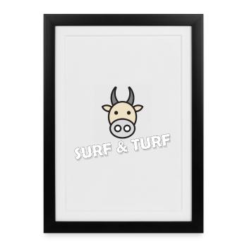 TERRE & MER - Affiche encadrée (27 × 37 cm) - noir - Devant