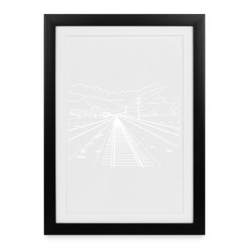 Railway - Framed poster (27 × 37 cm) - black - Front