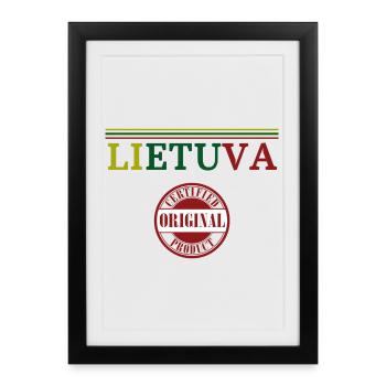 I love Lithuania, Lithuanian pride - Framed poster (27 × 37 cm) - black - Front