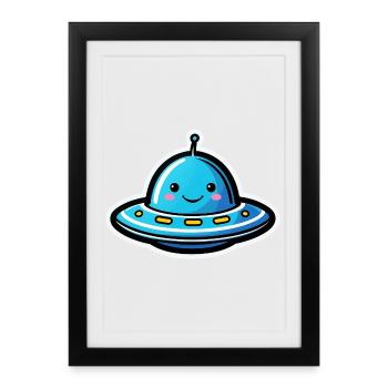 UFO - Framed poster (27 × 37 cm) - black - Front