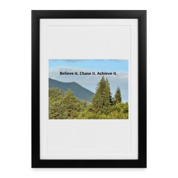 Inspirational Nature Quote on Forest Scene - Framed poster (27 × 37 cm) - black - Front