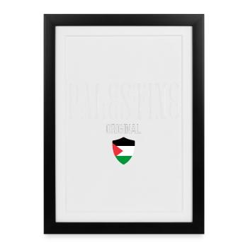 J'aime la Palestine, la Palestine libre - Affiche encadrée (27 × 37 cm) - noir - Devant