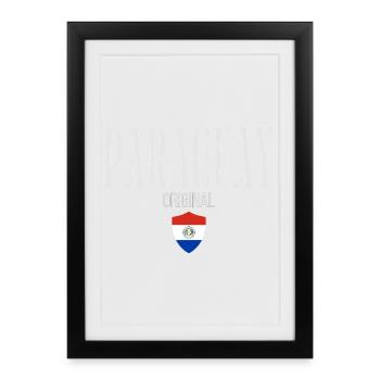 Originaire du Paraguay, né au Paraguay - Affiche encadrée (27 × 37 cm) - noir - Devant