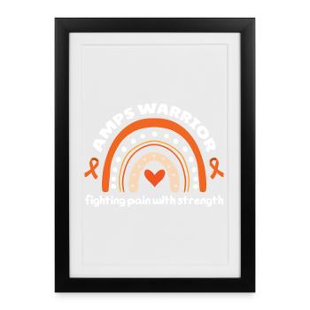 Amps Warrior, combattre la douleur avec force - Affiche encadrée (27 × 37 cm) - noir - Devant