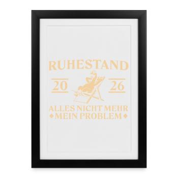 Retirement 2026 - Goose in a deckchair - Framed poster (27 × 37 cm) - black - Front