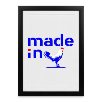 Made in France - Framed poster (27 × 37 cm) - black - Front