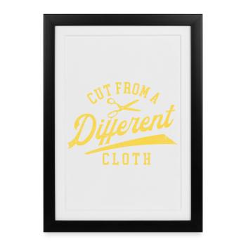 Cut From A Different Cloth Hip Hop Mindset - Affiche encadrée (27 × 37 cm) - noir - Devant