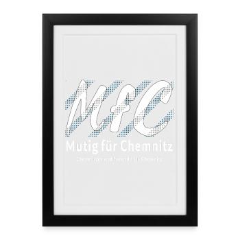 Chemnitz Courageous for Chemnitz - Framed poster (27 × 37 cm) - black - Front