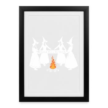 Halloween Tee for Women Funny - Gerahmtes Poster (27 × 37 cm) - Schwarz - Vorne