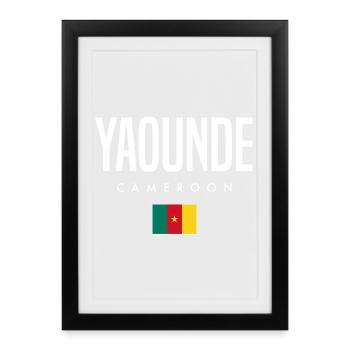 Yaounde Cameroon Cameroonians - Framed poster (27 × 37 cm) - black - Front