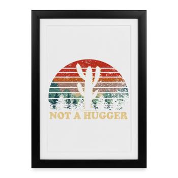 Désert Cactus Coucher de soleil Inspirational - Affiche encadrée (27 × 37 cm) - noir - Devant