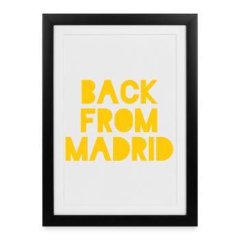 Expressive Madrid illustration on clothing - Framed poster (27 × 37 cm) - black - Front