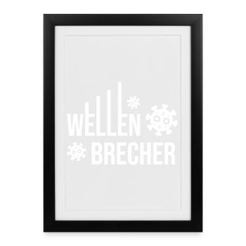 Virus du brise-lames - Affiche encadrée (27 × 37 cm) - noir - Devant