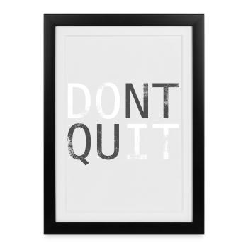 N’arrêtez pas de parler de motivation - Affiche encadrée (27 × 37 cm) - noir - Devant
