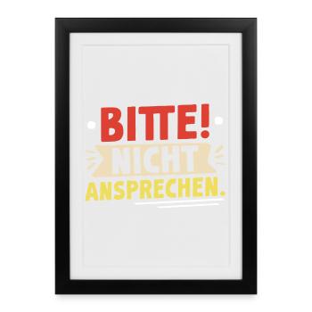 Malle DO NOT TALK Mallorca Party Funny - Framed poster (27 × 37 cm) - black - Front