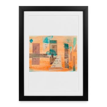 collage - Affiche encadrée (27 × 37 cm) - noir - Devant