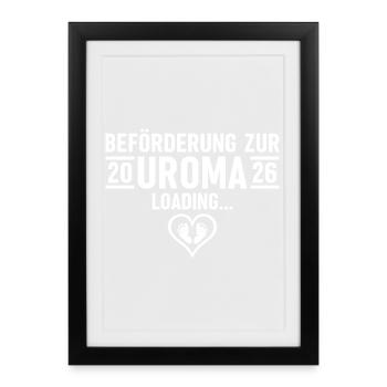 Promotion to Great-Grandma 2026 loading - Framed poster (27 × 37 cm) - black - Front