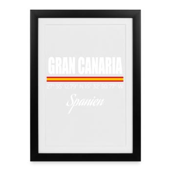 Gran Canaria - Framed poster (27 × 37 cm) - black - Front