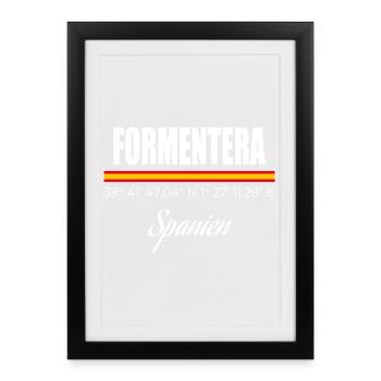 Formentera - Affiche encadrée (27 × 37 cm) - noir - Devant