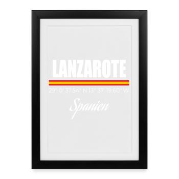 Lanzarote - Gerahmtes Poster (27 × 37 cm) - Schwarz - Vorne