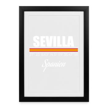 Séville - Affiche encadrée (27 × 37 cm) - noir - Devant