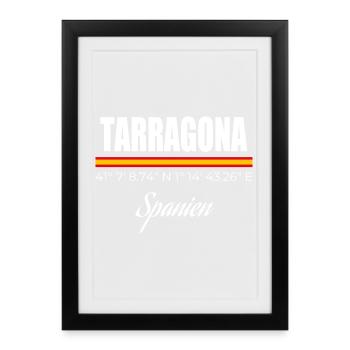 Tarragona - Gerahmtes Poster (27 × 37 cm) - Schwarz - Vorne