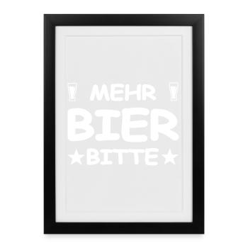 Bier - Gerahmtes Poster (27 × 37 cm) - Schwarz - Vorne