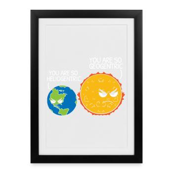 Astronomie Univers Terre Soleil Astronome - Affiche encadrée (27 × 37 cm) - noir - Devant