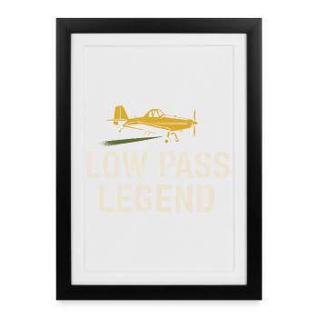 Cadeau de pilote d’agriculture de l’aviation rurale - Affiche encadrée (27 × 37 cm) - noir - Devant