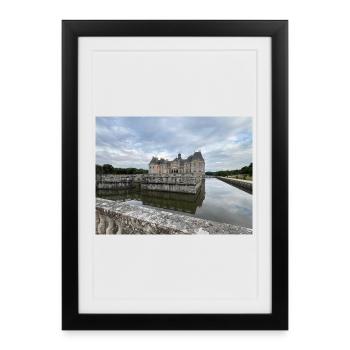 Château de Vaux le Vicomte  - Affiche encadrée (27 × 37 cm) - noir - Devant