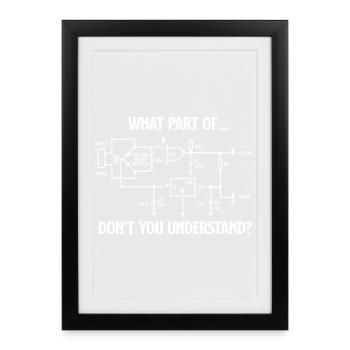 Quelle partie du circuit ne comprenez-vous pas - Affiche encadrée (27 × 37 cm) - noir - Devant