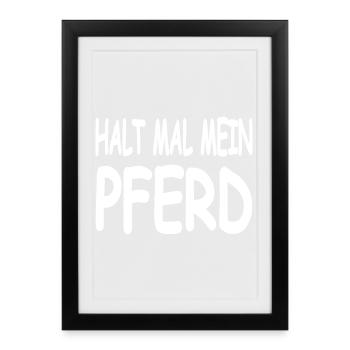 horses - Framed poster (27 × 37 cm) - black - Front