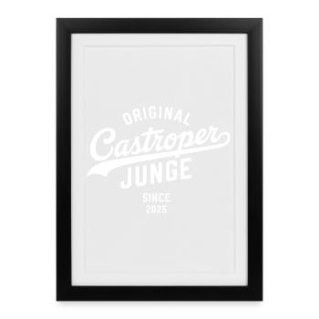 Real Castroper Sweat à capuche Chemise Mug Combishort - Affiche encadrée (27 × 37 cm) - noir - Devant