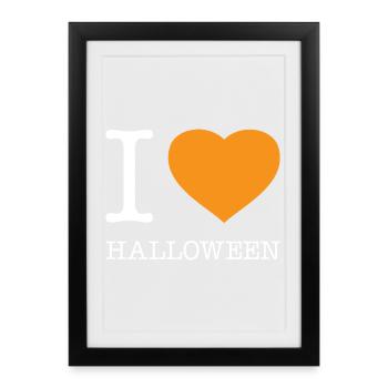I Love Halloween - Framed poster (27 × 37 cm) - black - Front