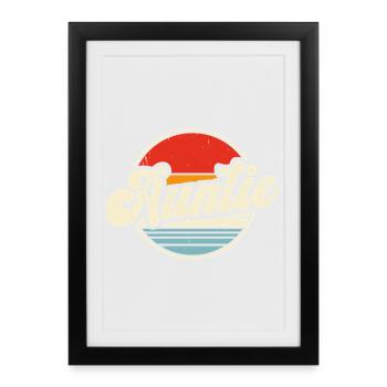 Tante Cadeau Meilleure Tante Du Monde - Affiche encadrée (27 × 37 cm) - noir - Devant