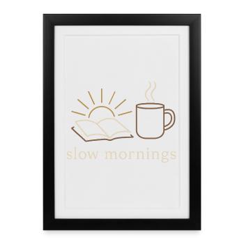 Cabincore Saison hivernale douillette pour prendre soin de soi - Affiche encadrée (27 × 37 cm) - noir - Devant