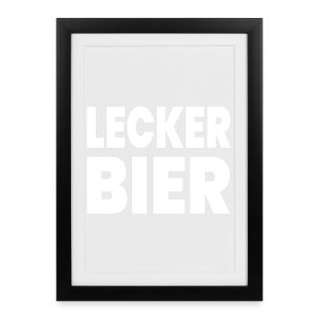 Bier - Gerahmtes Poster (27 × 37 cm) - Schwarz - Vorne