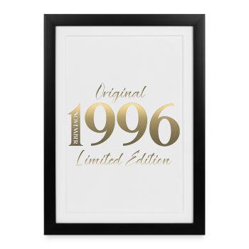 30ème Anniversaire Original Novembre Millésime 1996 - Affiche encadrée (27 × 37 cm) - noir - Devant