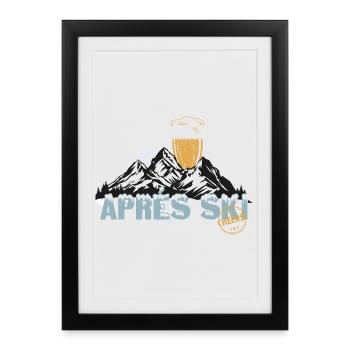 Après Ski Party – Cheers to the slopes! - Framed poster (27 × 37 cm) - black - Front