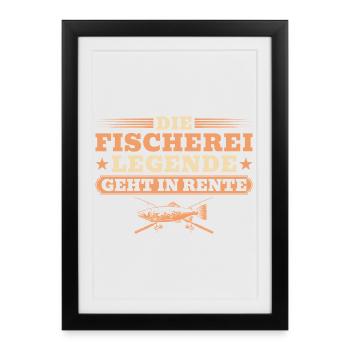 Pensioners - The Fishing Legend Retires - Framed poster (27 × 37 cm) - black - Front