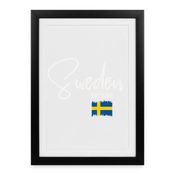 Made in Sweden, Swedish roots - Framed poster (27 × 37 cm) - black - Front