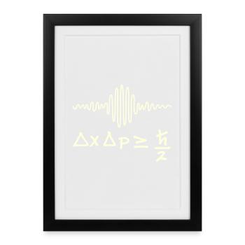 Quantum waves and uncertainty - Framed poster (27 × 37 cm) - black - Front