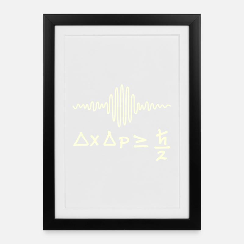 Quantum waves and uncertainty - Framed poster (27 × 37 cm) - black