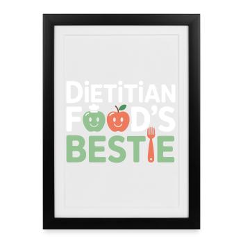 Registered Dietitian Food Health Guide Apparel - Framed poster (27 × 37 cm) - black - Front