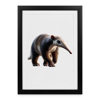 Anteater Tamandua Anteater Large anteaters - Framed poster (27 × 37 cm) - black - Front